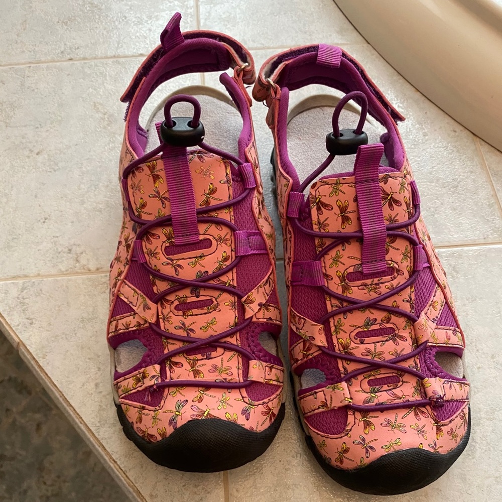 Pink & Purple Open Backed Sport Sandal